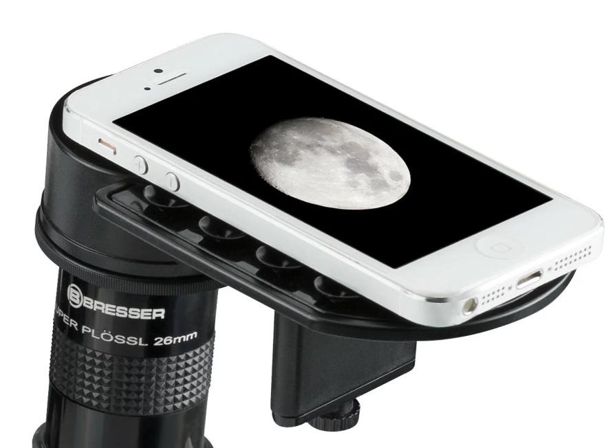 Bresser Deluxe Universal Smartphone Adapter for Telescope and Microscope - Compatible with iPhone, Samsung, and Most Smartphones