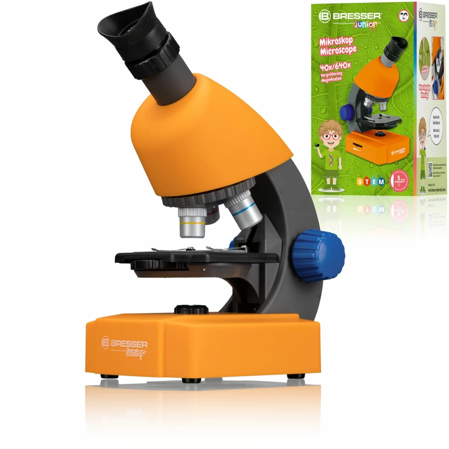 Bresser Junior 40X-640X Microscope for Kids | High Magnification Educational Science Tool