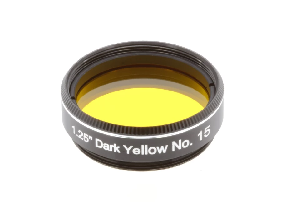 Bresser 1.25" Dark Yellow No.15 Light Pollution Filter for Telescopes - Explore Scientific Compatible