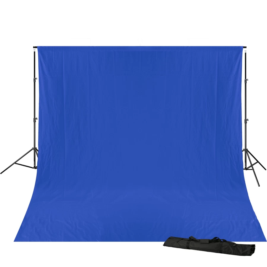 Bresser Br-D23 3m x 4m Black Photography Background System with Cloth for Studio Setup