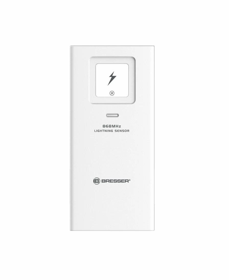 Bresser Lightning Detector - Portable Storm Alarm with Real-Time Lightning Alert for Outdoor Safety