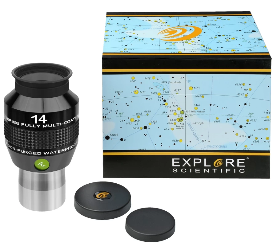 Bresser 14mm 82° Ar Eyepiece 1.25" - Explore Scientific Wide Angle Telescope Lens