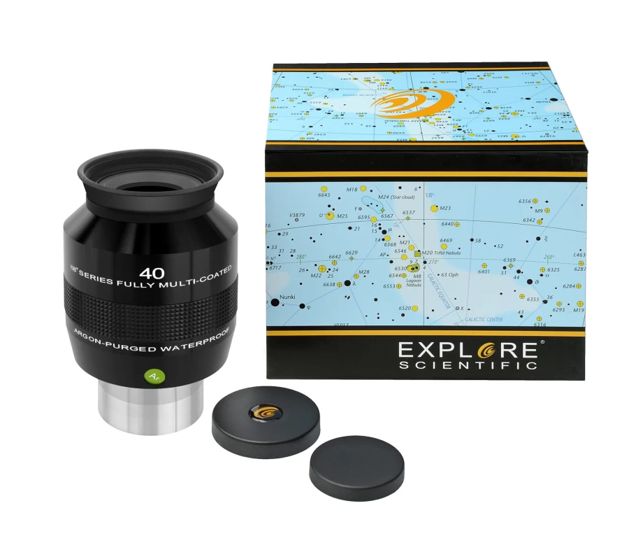 Bresser 40mm 68° Ar Eyepiece (2") - Wide Angle Telescope Lens for Astronomy Observation