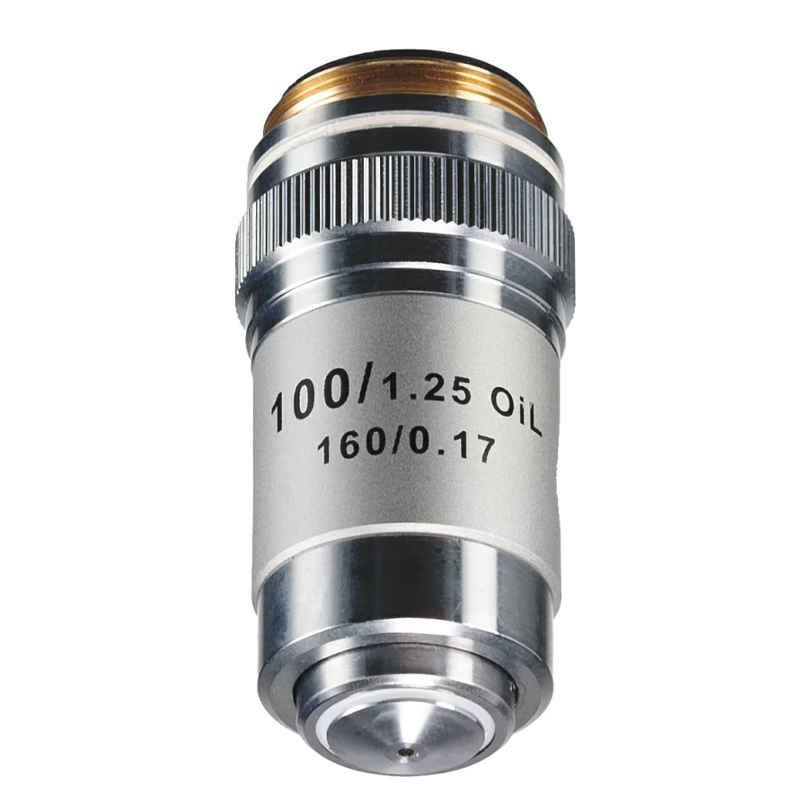 Bresser 100X Oil Immersion Achromatic Microscope Objective Lens with Spring, 1.25 NA
