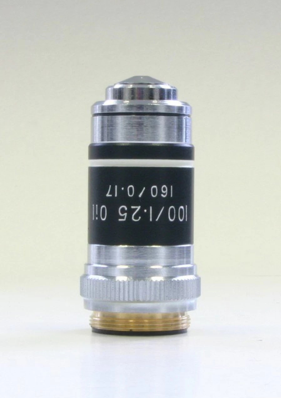Bresser 100X Oil Immersion Achromatic Microscope Objective Lens with Spring, 1.25 NA