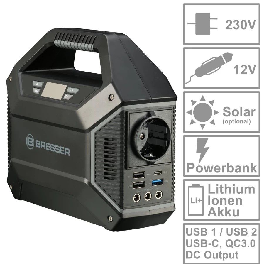 Bresser 100W Portable Power Station – Compact & Reliable Outdoor Battery Backup