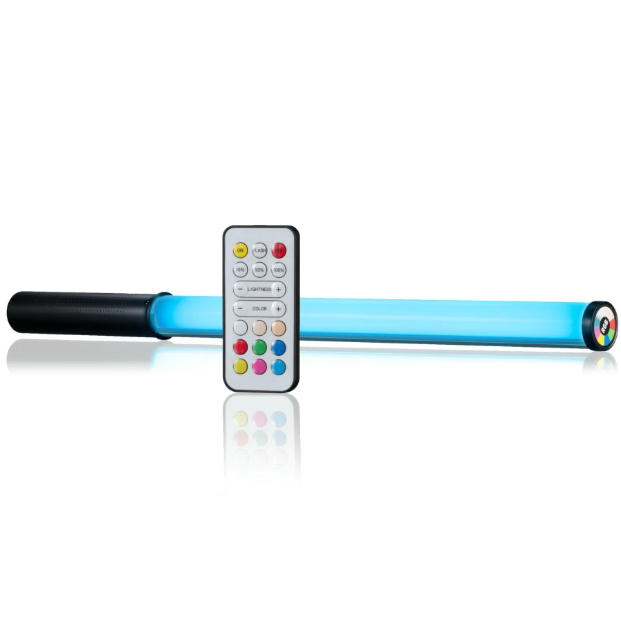Bresser BR-10RGB LED Tube 10W Energy-Efficient Color-Changing Light for Indoor Use