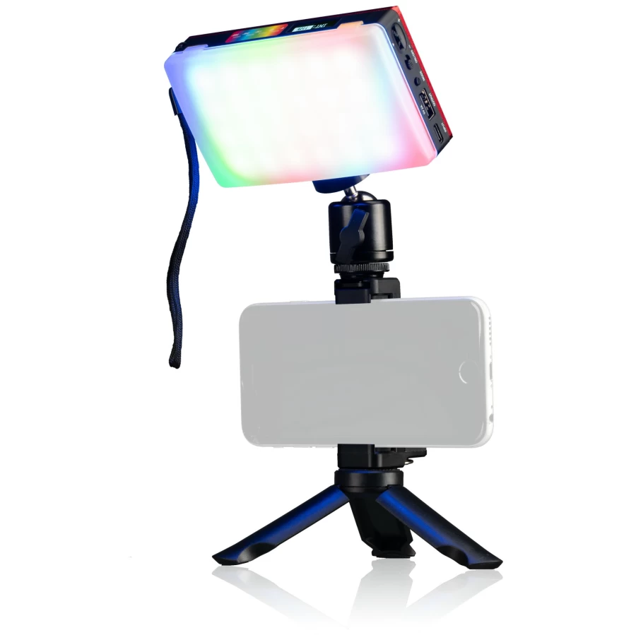 Bresser BR-96 RGB LED Pocket Flashlight - Portable Rechargeable Light for Camping, Hiking & Emergencies