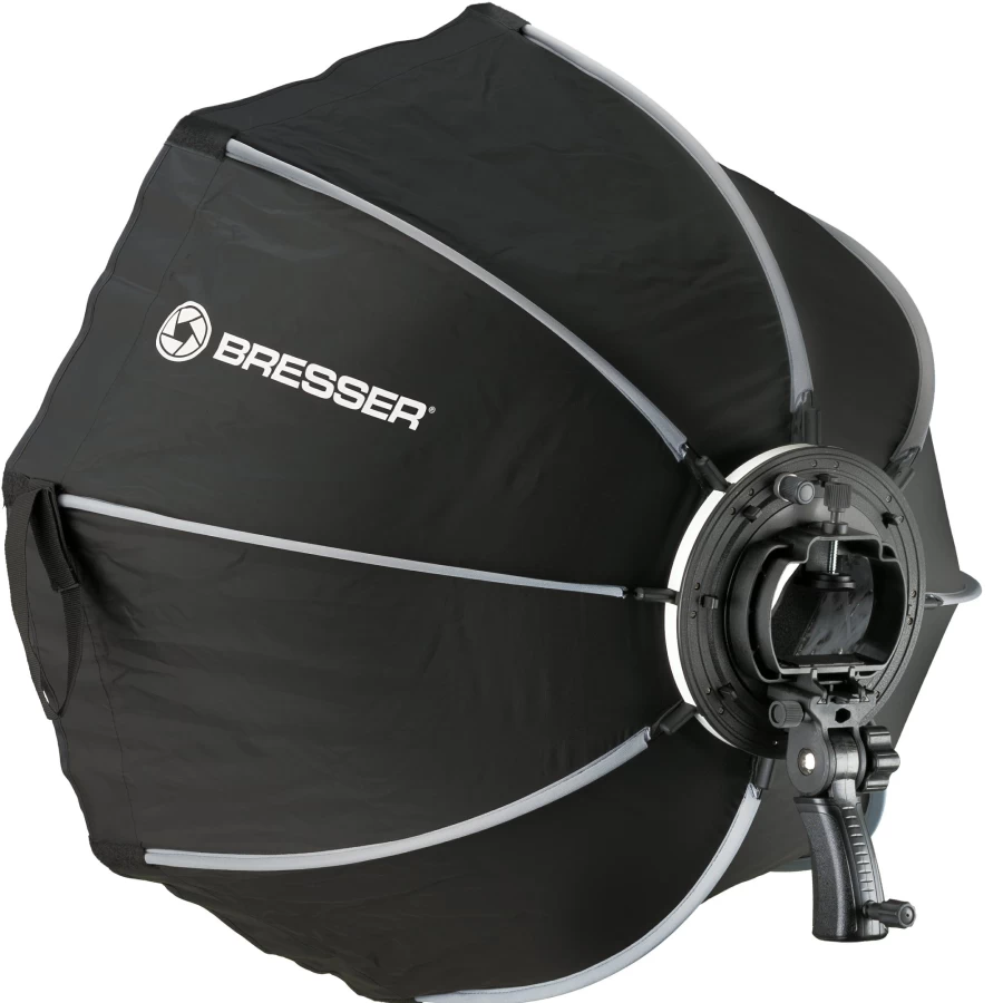 Bresser 65cm Super Quick Easy-Open Octabox for Speedlite Flashes – Portable Softbox for Professional Photography Lighting
