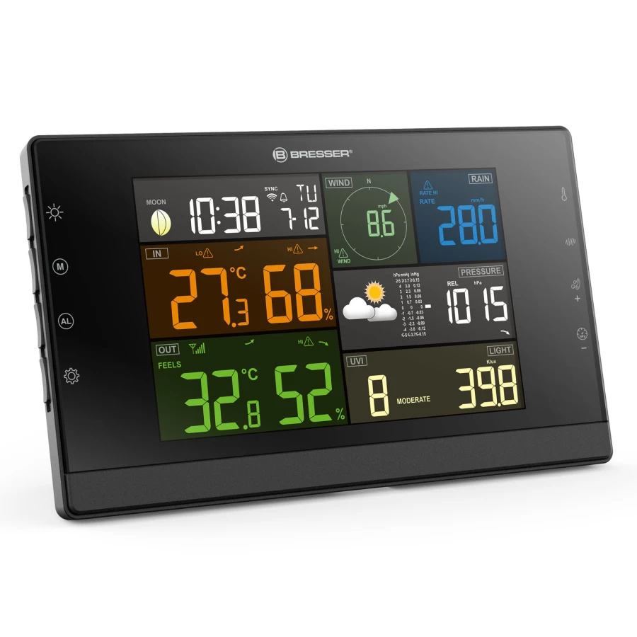 Bresser Profi-WSC Wi-Fi 7-in-1 Wireless Weather Station with Real-Time Data Monitoring