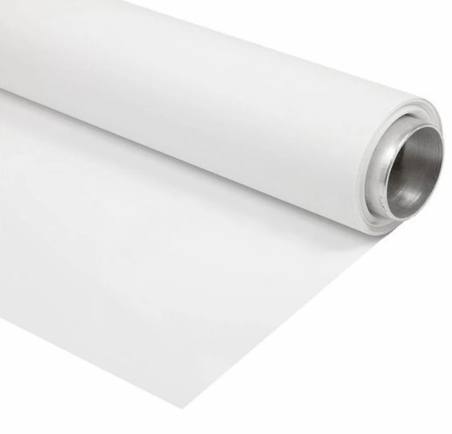 Bresser White Vinyl Background Roll 1.35m x 4m for Photography Studio Backdrop