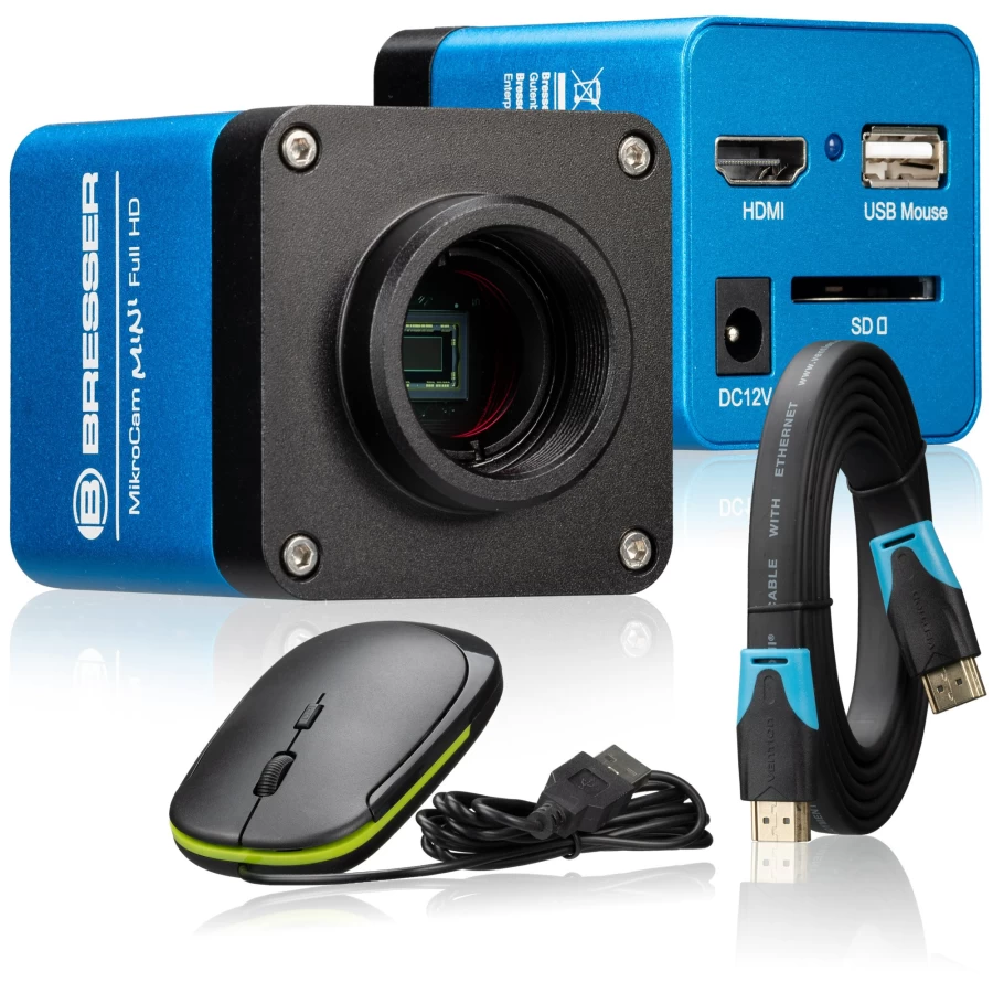 Bresser Mikrocam Mini Full HD HDMI Digital Microscope Camera with High Resolution Imaging