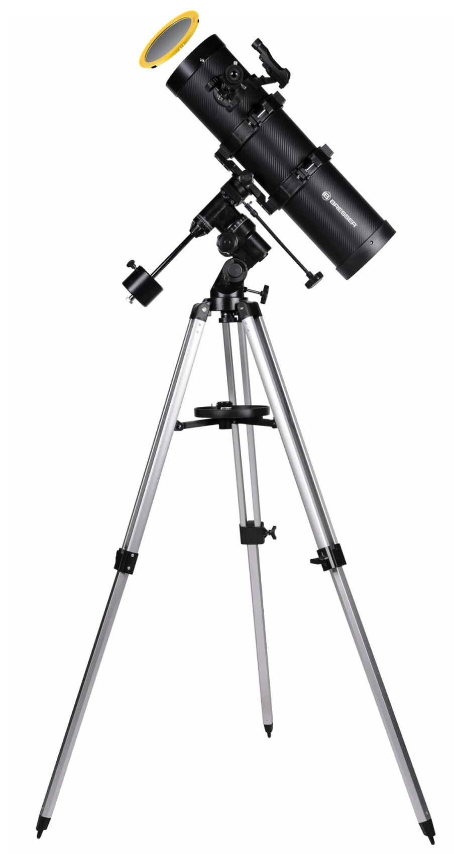 Bresser Spica-I 130mm 650mm EQ3 Reflector Telescope with Smartphone Adapter & Solar Filter for Astrophotography