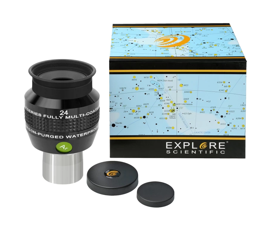 Bresser 68° Ar 24mm Eyepiece (1.25") for Telescopes - High Quality Wide Angle Lens