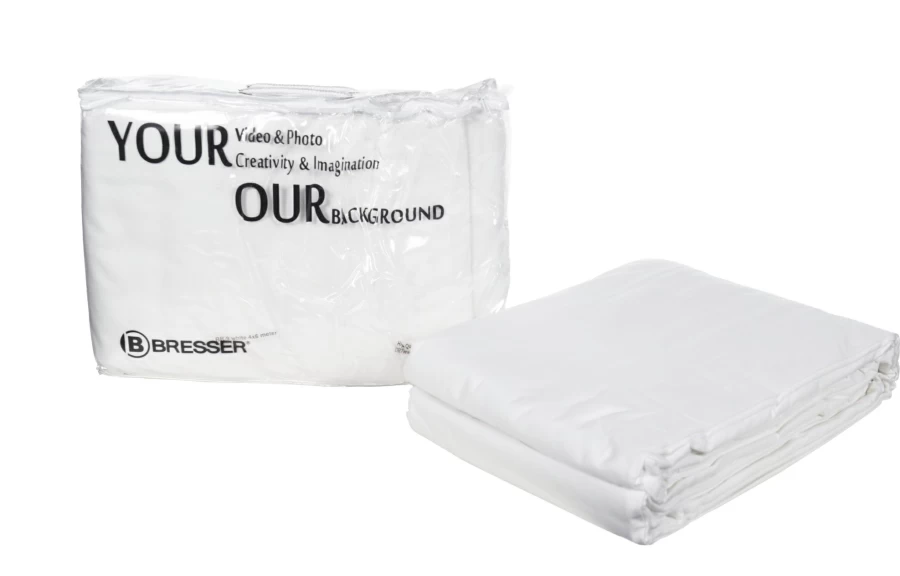 Bresser Y-9 Professional Photography Backdrop 6x6 Meters White Background Cloth