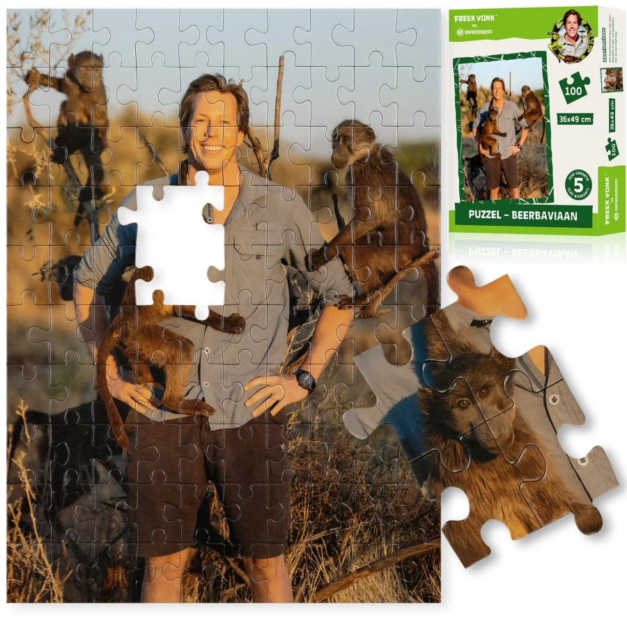 Bresser Freek Vonk Kids Animal Jigsaw Puzzle - Educational Wildlife Puzzle for Children