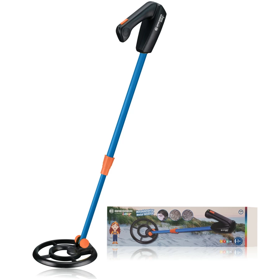 Bresser Junior Metal Detector for Kids - High Quality Children's Treasure Hunter Tool with Durable Metal Construction
