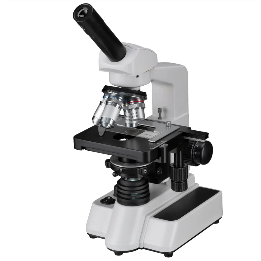 Bresser Erudit Deluxe 40-1000X Compound Microscope with LED Illumination for Professional and Educational Use
