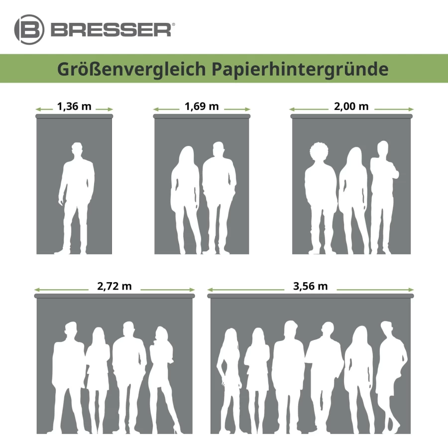 Bresser SBP25 2.72m x 11m Photogrey Photography Background Paper Roll for Studio Shooting