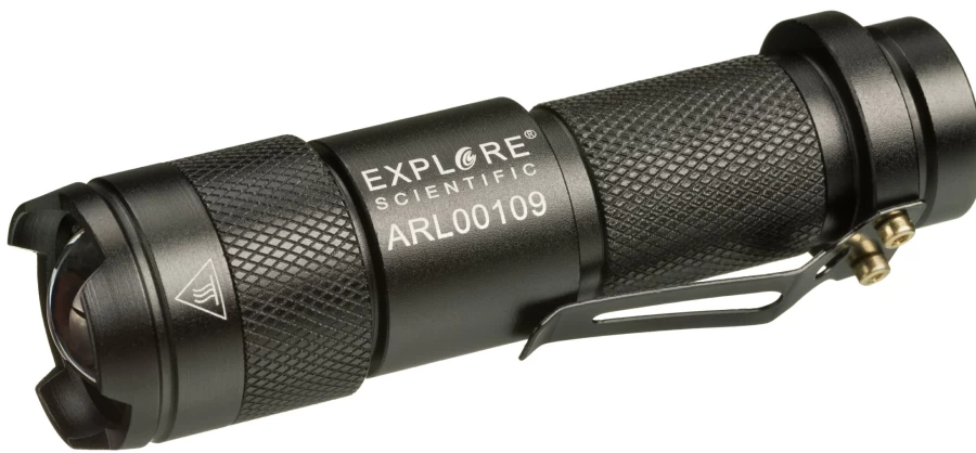 Bresser Astro R-Lite Red LED Flashlight for Astronomy - Explore Scientific Night Vision Preserving Light