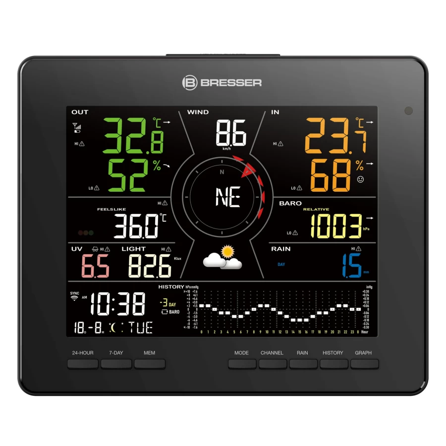 Bresser 4Cast MD WiFi Wireless Weather Station with Internet Connectivity for Real-Time Forecast