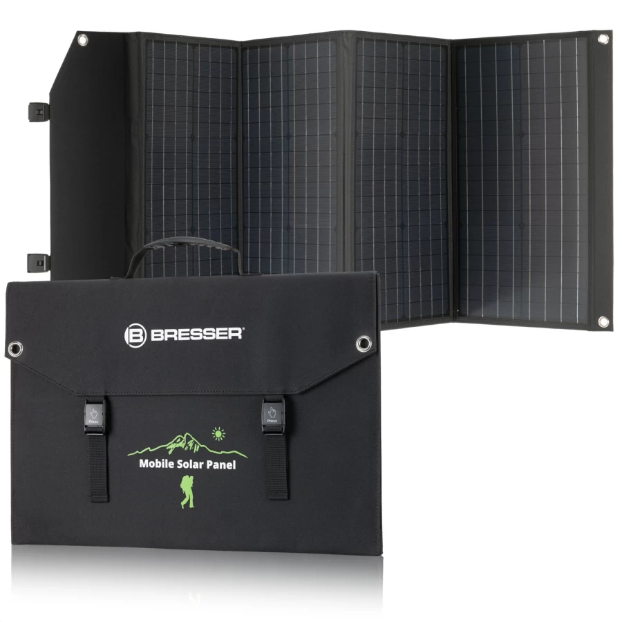 Bresser 120W Portable Solar Charger with USB & DC Output for Mobile Devices