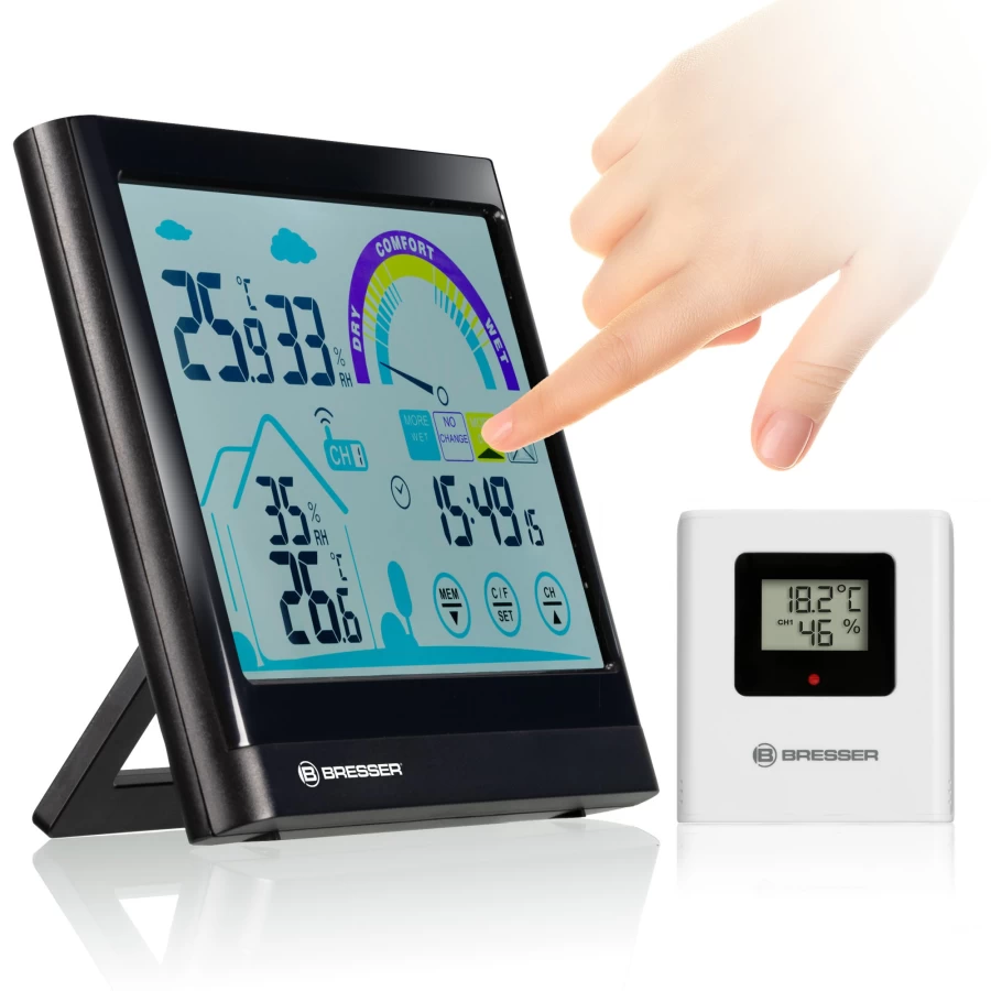 Bresser Ventair Digital Thermometer Hygrometer with Ventilation Alert for Indoor Climate Monitoring