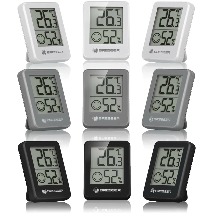 Bresser 3-in-1 Climatemp Thermo-Hygrometer Set with Temperature and Humidity Indicator