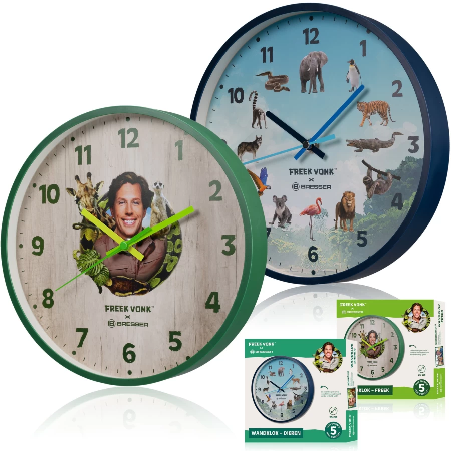 Bresser Freek Vonk Kids Wall Clock - Children's Room Decor