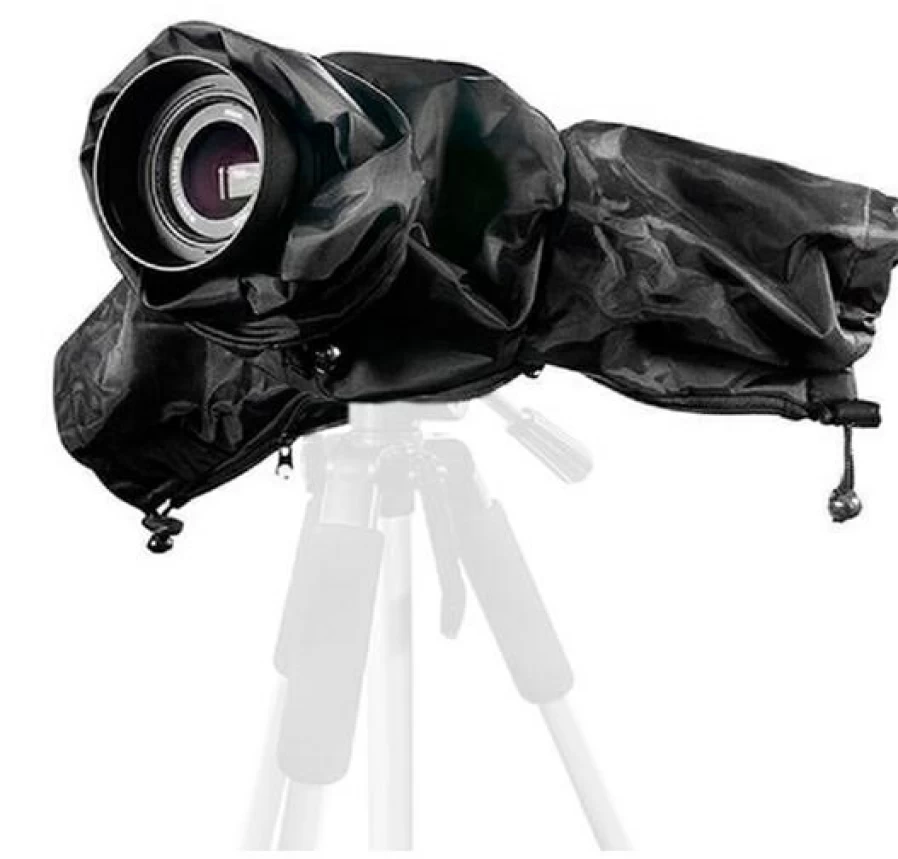 Bresser BR-RC15 Waterproof DSLR Camera Rain Cover - Protective Outdoor Camera Raincoat for Canon, Nikon, Sony DSLRs