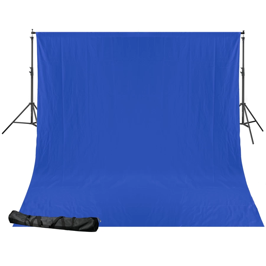 Bresser Br-D24 2.5x3M Chroma Key Blue Background System with Cloth for Green Screen Photography