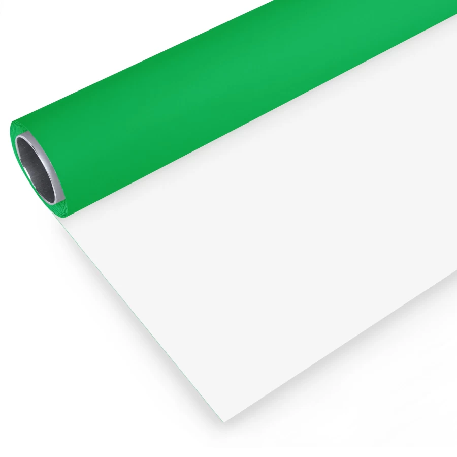 Bresser Green and White Vinyl Background Roll 2.72m x 4m for Photography Studio Backdrop