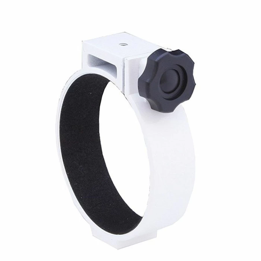 Bresser 90mm Tube Ring Pair for Telescopes - Vixen Sx Compatible, Durable White Mounting Rings