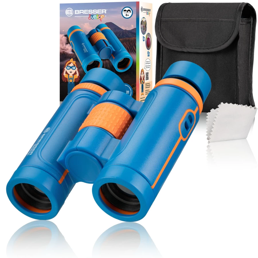 Bresser Junior 7X30 Binoculars for Kids - Lightweight, Durable & Easy Focus Children's Binoculars for Outdoor Adventures