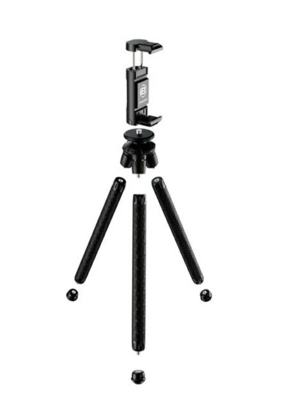 Bresser Mini-Flex Tripod with Bluetooth Remote Shutter for Smartphone Photography