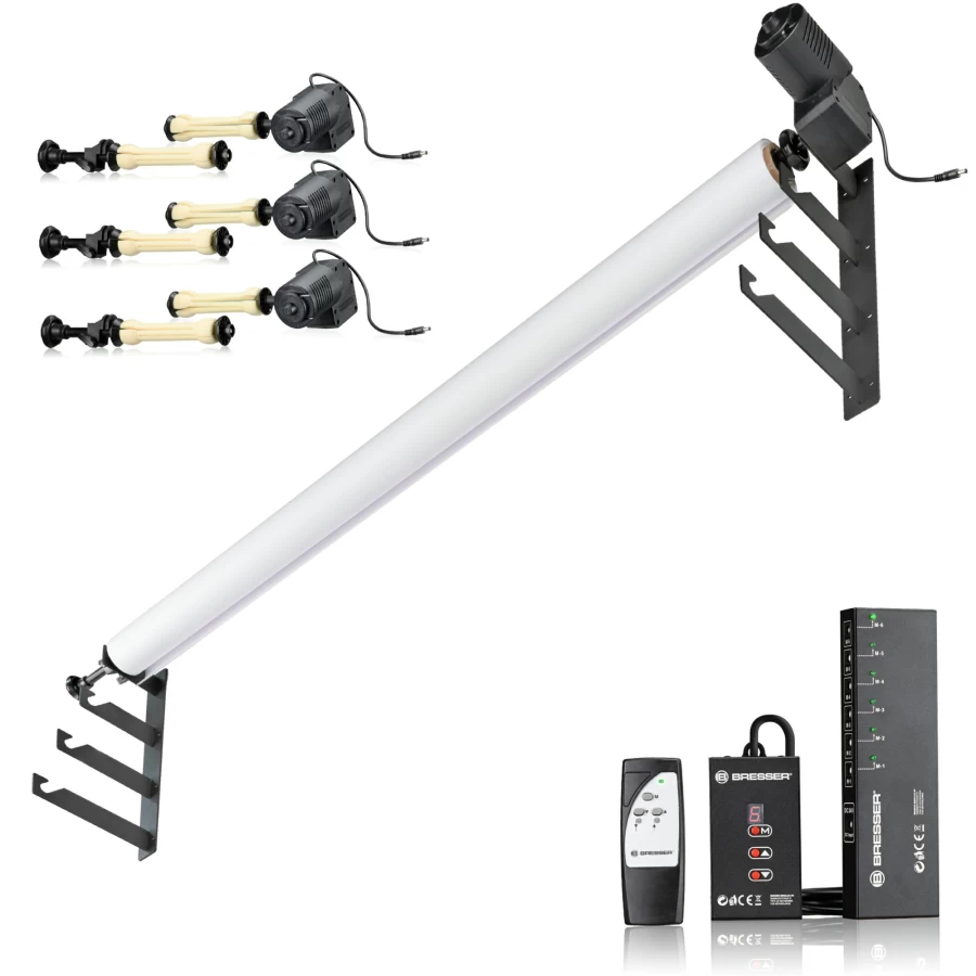 Bresser EBS-4电动背景系统 - 4卷轴自动切换背景解决方案