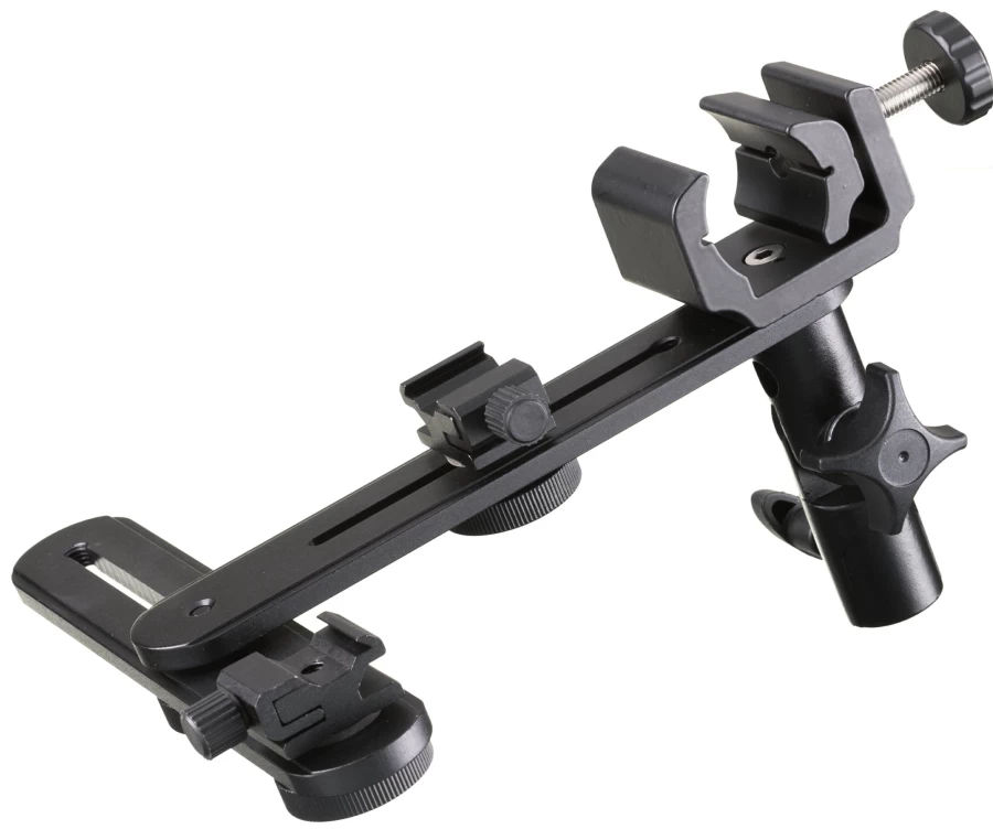 Bresser JM-76 Reflector Holder with Flash Bracket for DSLR Cameras - Durable Metal Mount for Photography Accessories