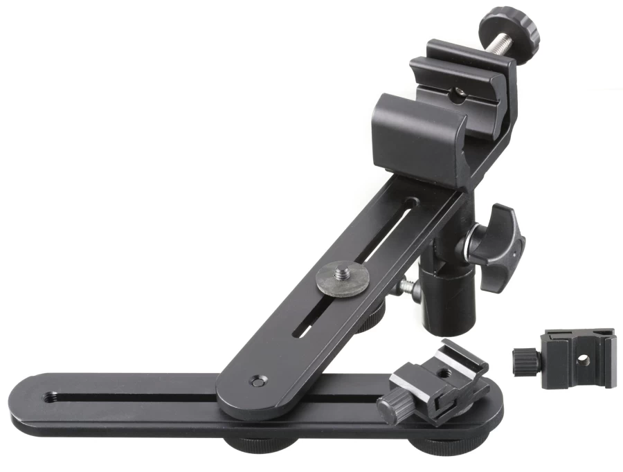 Bresser JM-76 Reflector Holder with Flash Bracket for DSLR Cameras - Durable Metal Mount for Photography Accessories