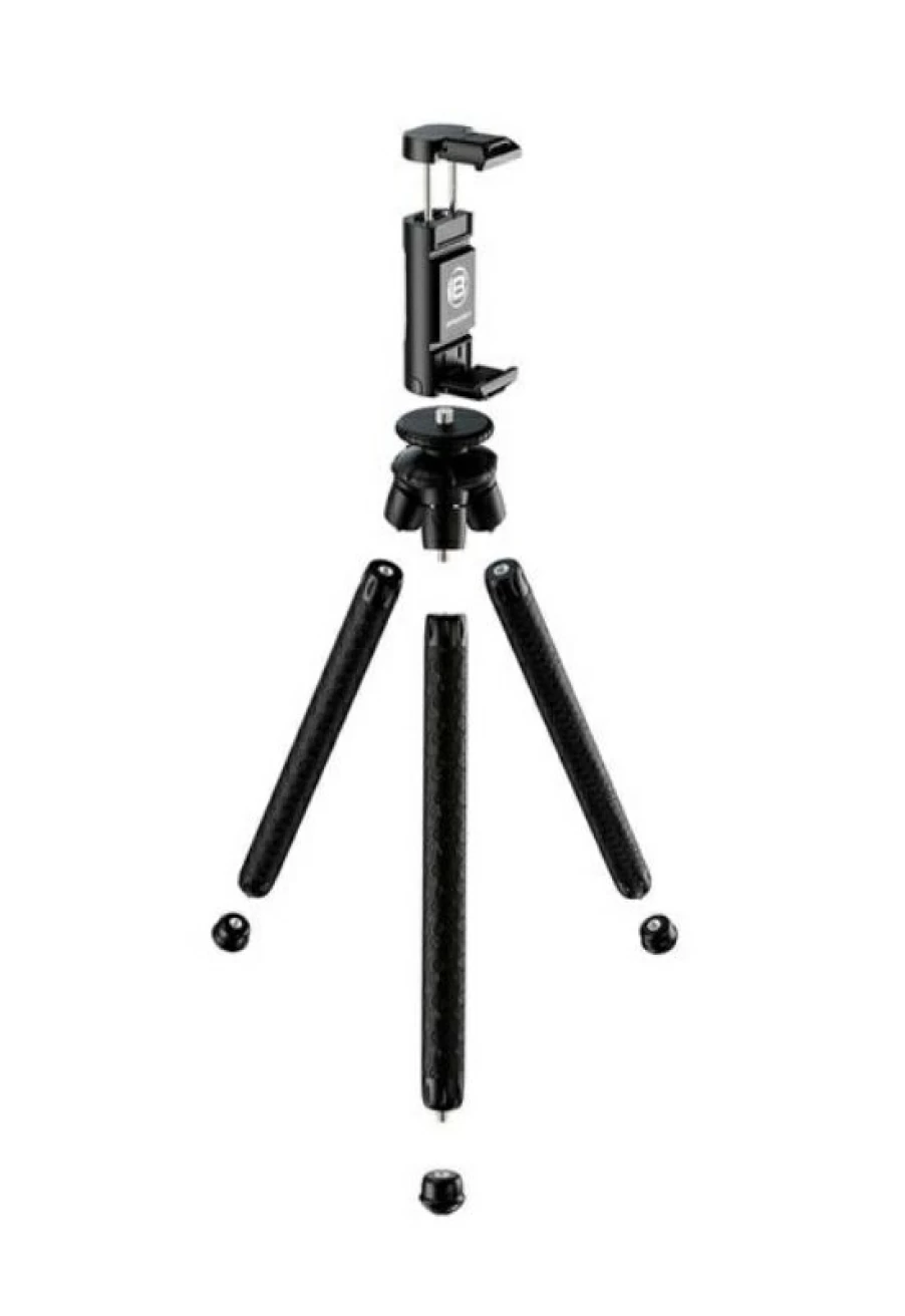 Bresser Mini-Flex Tripod with Bluetooth Remote Shutter for Smartphones - Portable and Flexible Phone Stand
