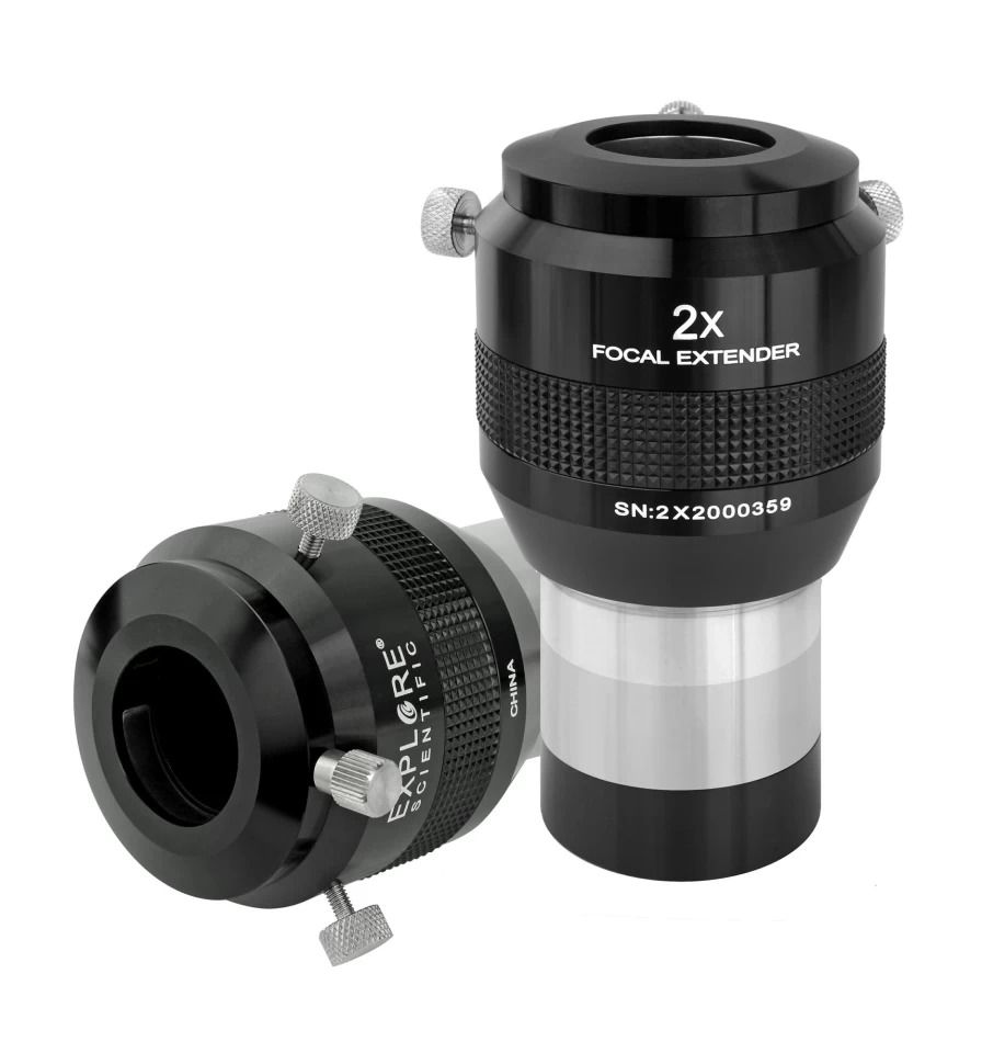 Bresser 2X Teleextender 50.8mm Telescope Barlow Lens for Enhanced Astronomical Exploration