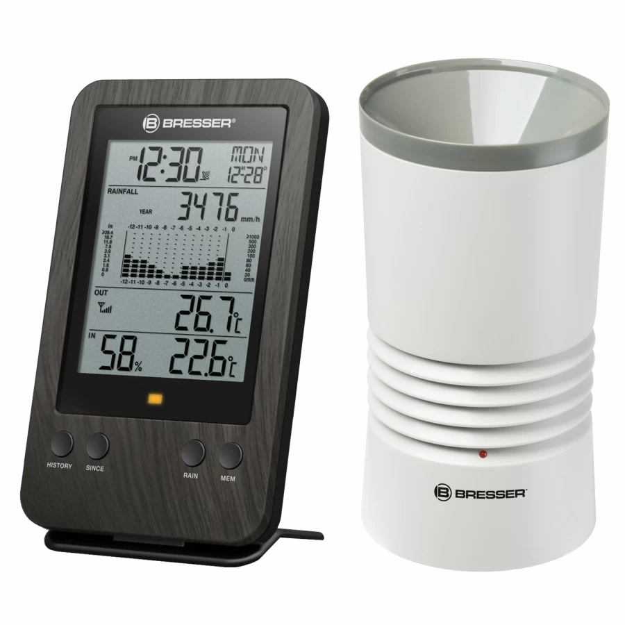 Bresser WTW Professional Rain Gauge - High Precision Weather Measurement Tool for Accurate Rainfall Monitoring