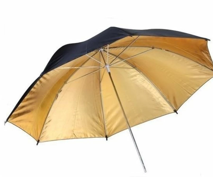 Bresser Br-Bg83 83Cm Photography Reflective Umbrella Black Gold for Studio Lighting
