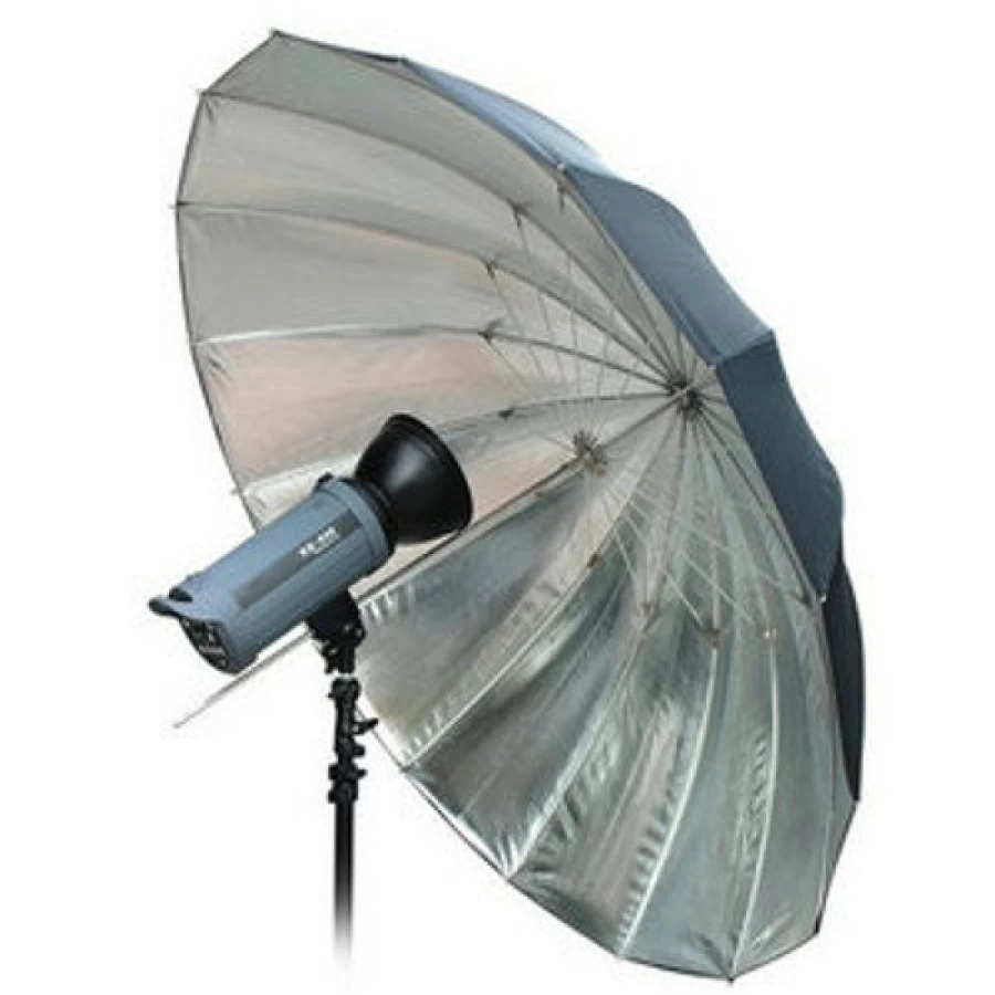 Bresser SM-09 Jumbo 162cm Reflective Umbrella - Silver/Black for Professional Photography Lighting