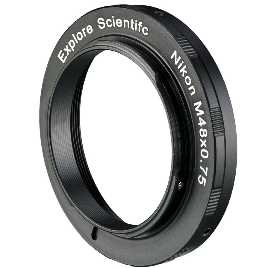 Bresser M48X0.75 Camera Adapter Ring for Nikon Mount - Explore Scientific Compatible