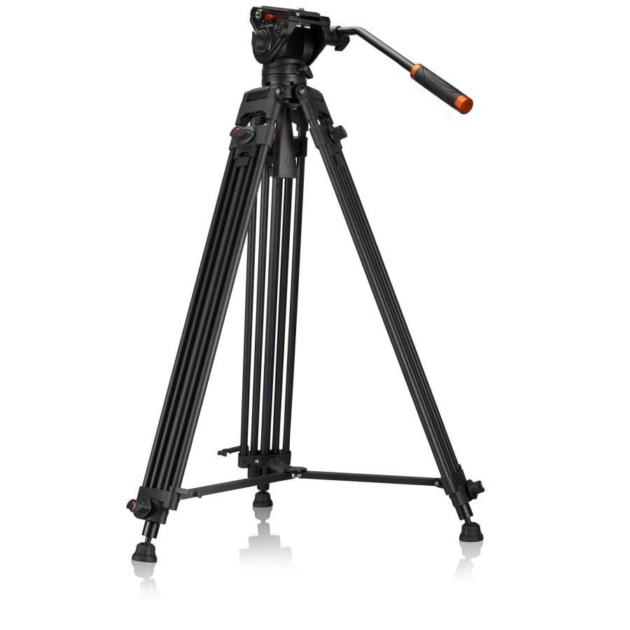 Bresser VT-01 Professional Camera Tripod - Lightweight Aluminum Travel Tripod with Adjustable Height for DSLR Cameras