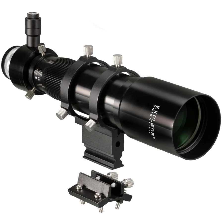 Bresser 10x60 Finder and Guider Scope with Helical Focuser, 1.25 Inch & T2 Connection for Astronomy