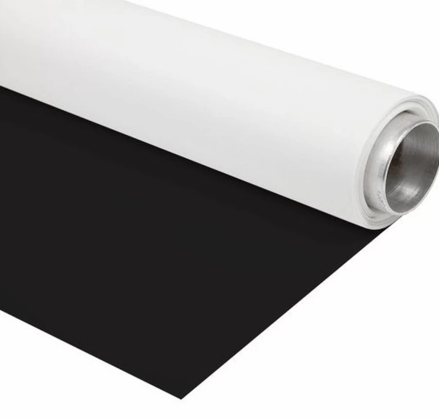 Bresser 1.35m x 4m Black/White Vinyl Photography Background Roll for Studio Shoots