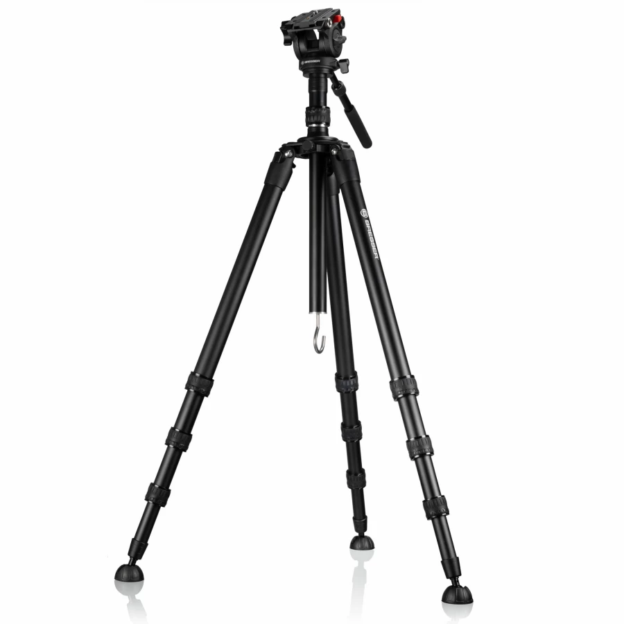 Bresser BX-10 Pro Tripod - Professional Camera Tripod with Adjustable Height, Lightweight & Sturdy Design for DSLR, Mirrorless, and Video Cameras