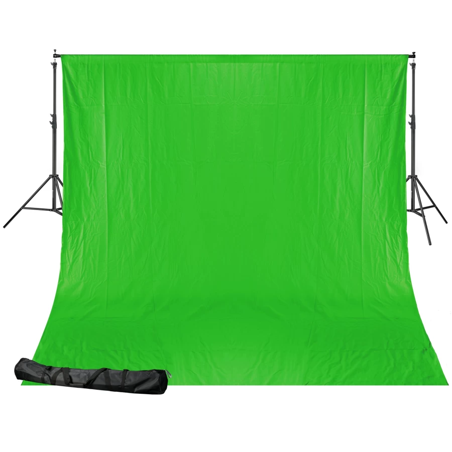 Bresser Br-D24 2.5x3M Chroma Key Green Screen Backdrop with Background Support System