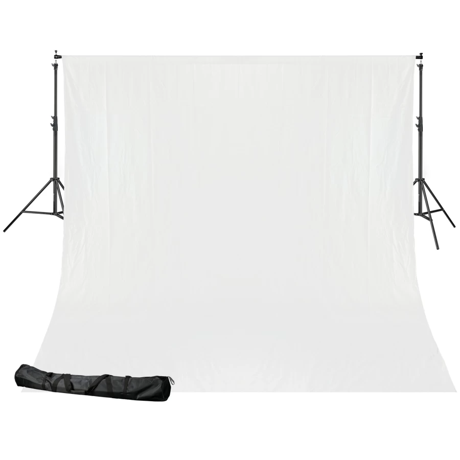 Bresser Br-D24 2.5x3M White Photography Background System with Cloth for Studio Setup